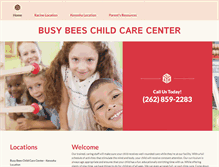 Tablet Screenshot of busybeeschildcarecenter.com